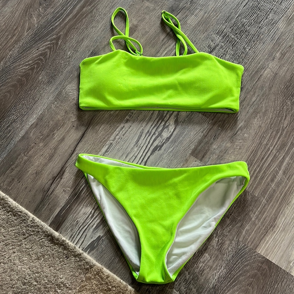 Neon green bikini